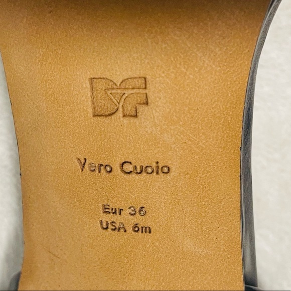 DIANE VON FURSTENBERG Black/Cheetah looking  pointy bump shoes size US 6 1/2 - Picture 9 of 10